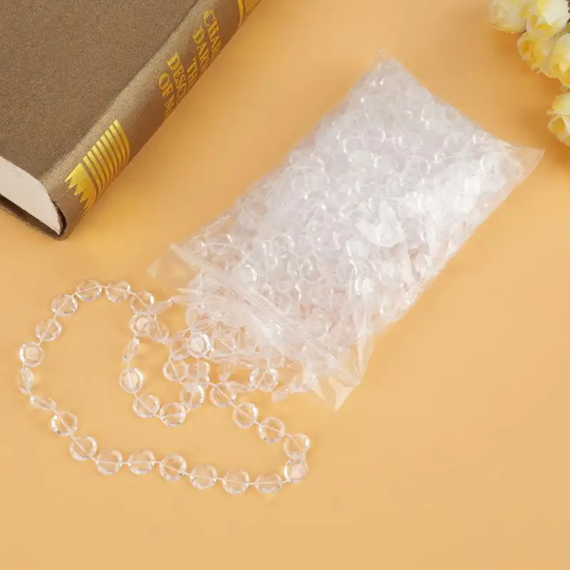 10M Roll Line String Beads Chain Garland DIY Ornament Party Decor Plastic White/AB Color
10M Roll Line String Beads Chain Garland DIY Ornament Party Decor Plastic White/AB Color