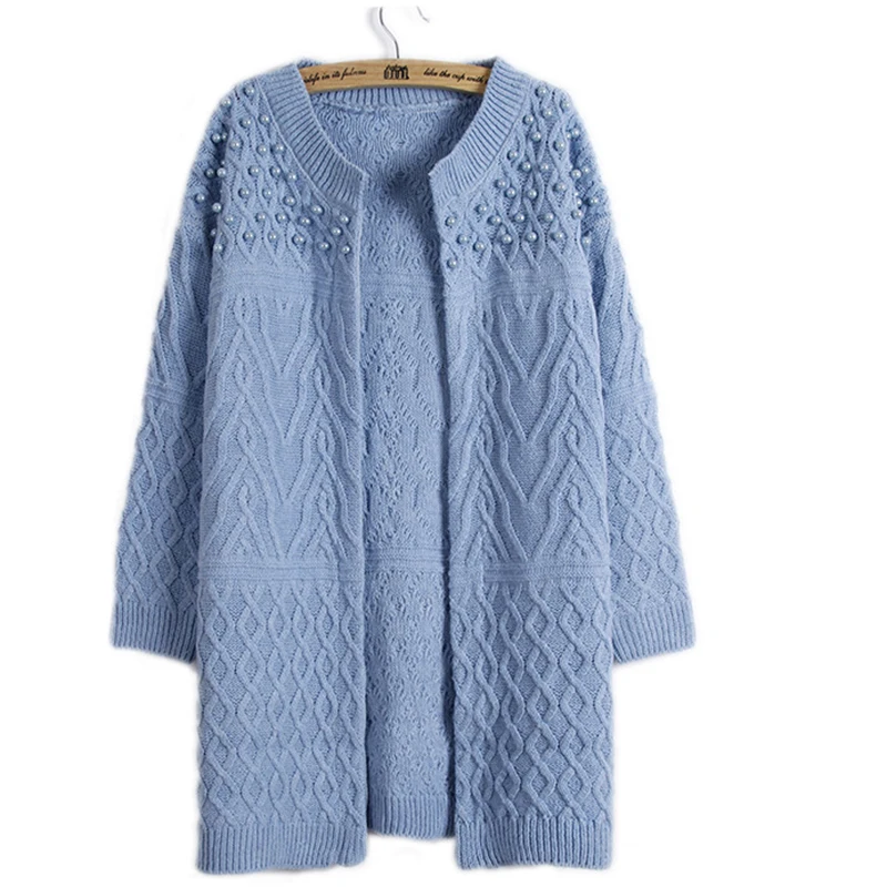 2019 Women Long Section Loose Sweater Cardigan Twist Bead Slim long-sleeved Sweaters women's Clothing Vestidos MMY17148
2019 Women Long Section Loose Sweater Cardigan Twist Bead Slim long-sleeved Sweaters women's Clothing Vestidos MMY17148