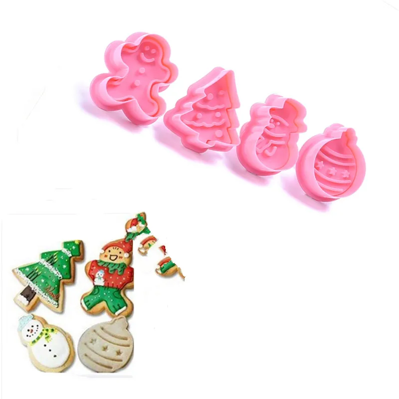 4pcs Cookie Stamp Biscuit Mold 3D DIY Snowman Cookie Plunger Cutter Baking Mould Gingerbread House Christmas Cookie Cutters
4pcs Cookie Stamp Biscuit Mold 3D DIY Snowman Cookie Plunger Cutter Baking Mould Gingerbread House Christmas Cookie Cutters