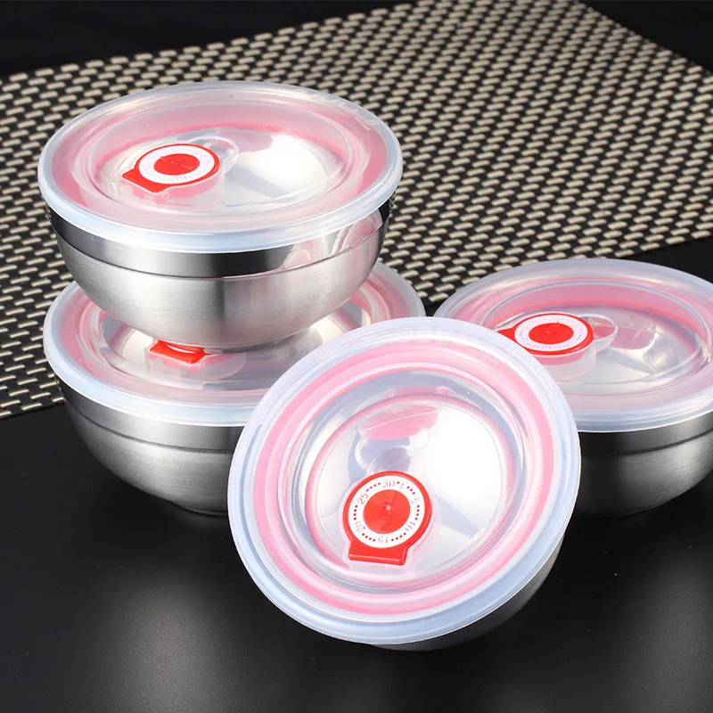 1Pcs 304 Stainless Steel Rice Bowl Leak-Proof Thermos For Food With Containers Sliver Salad Fruit Soup Noodle Double Layer Bowls
1Pcs 304 Stainless Steel Rice Bowl Leak-Proof Thermos For Food With Containers Sliver Salad Fruit Soup Noodle Double Layer Bowls