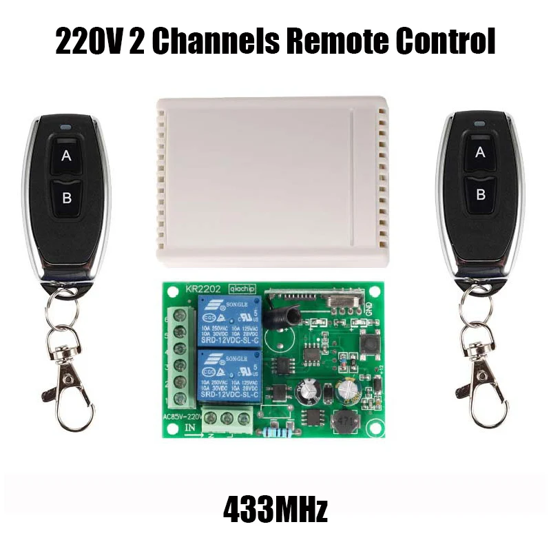 220V 2 Channels Wireless Remote Control Switch Delay 433Mhz 2 Button 1527 Learning Remote Control For Door Rolling Shutter Light
220V 2 Channels Wireless Remote Control Switch Delay 433Mhz 2 Button 1527 Learning Remote Control For Door Rolling Shutter Light