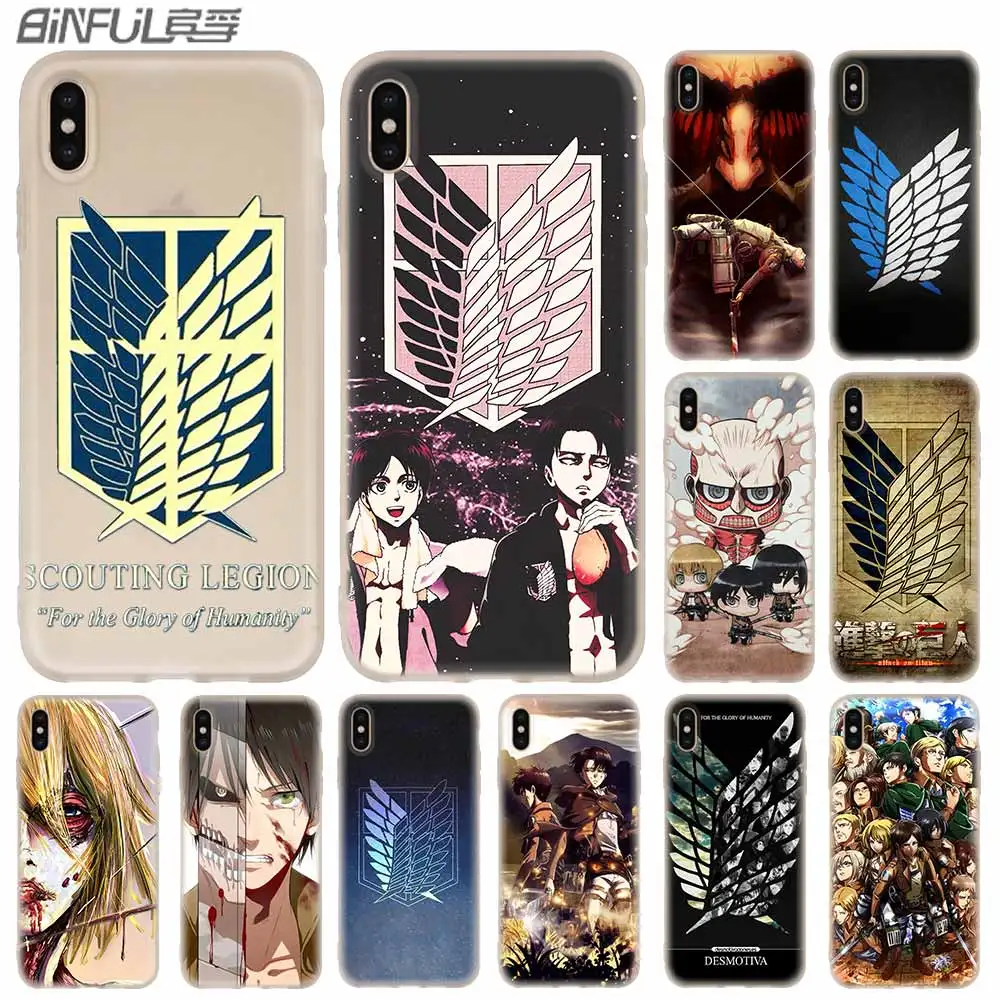 Cases Silicone soft Cover for iPhone 11 Pro X XS Max XR 6 6S 7 8 Plus 5 4S SE Japanese anime New Attack on Titan
Cases Silicone soft Cover for iPhone 11 Pro X XS Max XR 6 6S 7 8 Plus 5 4S SE Japanese anime New Attack on Titan
