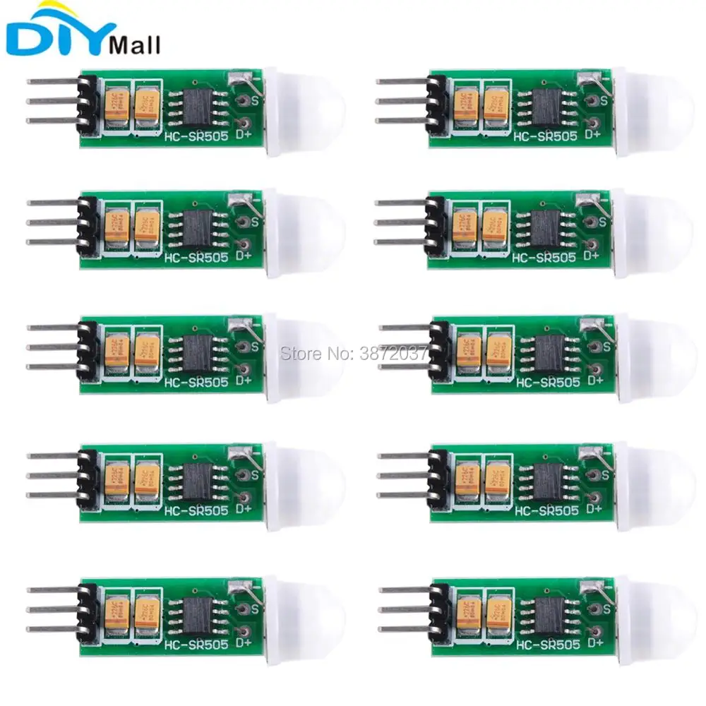 10pcs/lot HC-SR505 Pyroelectric Infrared IR Human Body Sensor PIR Motion Detector Module
10pcs/lot HC-SR505 Pyroelectric Infrared IR Human Body Sensor PIR Motion Detector Module