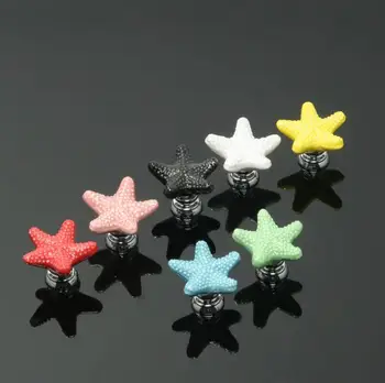 FAST SHIPPING 34MM Colored Starfish Shaped Ceramic Knobs porcelain knob for Kids/ Children Cabinets Cupboard Handle Door Pull 
FAST SHIPPING 34MM Colored Starfish Shaped Ceramic Knobs porcelain knob for Kids/ Children Cabinets Cupboard Handle Door Pull