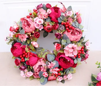 1PC Artificial Flowers Autumn Peony Wreath Door Knocker Decorative Wall Pendant Home Wedding Background Fake Hanging Flower
1PC Artificial Flowers Autumn Peony Wreath Door Knocker Decorative Wall Pendant Home Wedding Background Fake Hanging Flower
