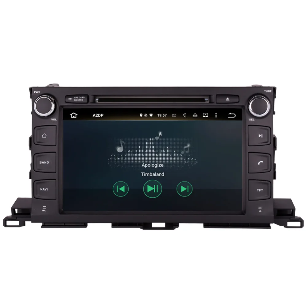 Android 8 0 Восьмиядерный 4 Гб ОЗУ Автомобильный GPS навигатор для Toyota Highlander/XU50 Series/Kluger