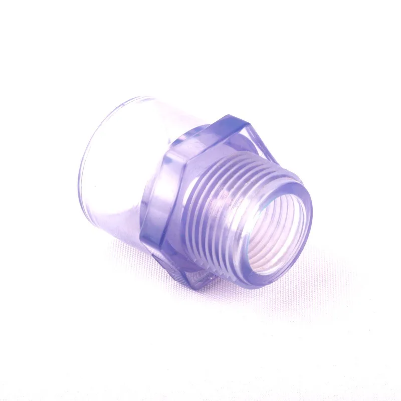 Inner Dia. 32mm (1.25") To 1" Male Thread Transparent PVC Pipe Coupling Adapter Water Pipe MPT Straight Repair Connectors Parts
Inner Dia. 32mm (1.25") To 1" Male Thread Transparent PVC Pipe Coupling Adapter Water Pipe MPT Straight Repair Connectors Parts