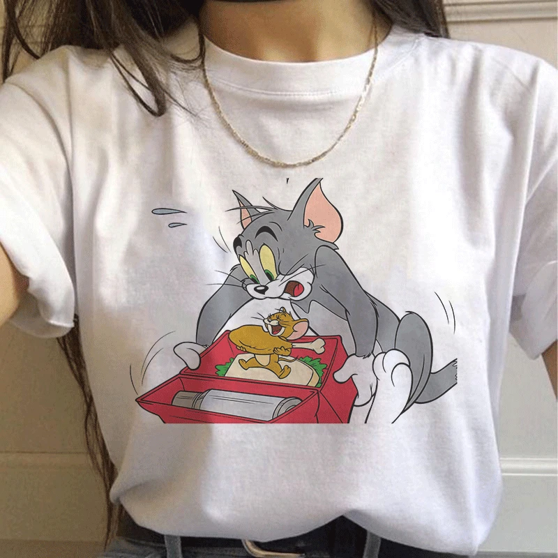 Camisetas Verano Mujer 2019 Summer New Vogue Harajuku T Shirt Print Cat And Mouse Tshirt Aesthetic Streetwear T-shirt Women Top
Camisetas Verano Mujer 2019 Summer New Vogue Harajuku T Shirt Print Cat And Mouse Tshirt Aesthetic Streetwear T-shirt Women Top