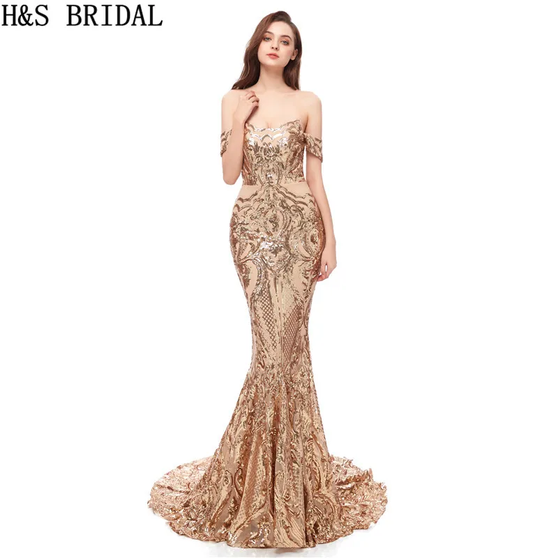 Off Shoulder Rose Gold Mermaid Evening Gown Black Girl Sequins Prom Dresses Sweetheart Gowns arabic evening dress robe de soire
Off Shoulder Rose Gold Mermaid Evening Gown Black Girl Sequins Prom Dresses Sweetheart Gowns arabic evening dress robe de soire