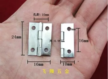 50pcs 24*16mm Steel with nickel sliver Jewelry Box Door Hinge