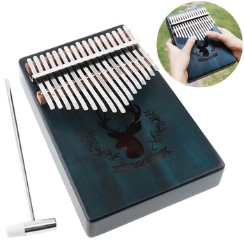 17 Key Thumb Piano Kalimba Elk Sound Hole Mahogany Green Single Board Mbira Mini Keyboard Instrument Christmas Gift
17 Key Thumb Piano Kalimba Elk Sound Hole Mahogany Green Single Board Mbira Mini Keyboard Instrument Christmas Gift