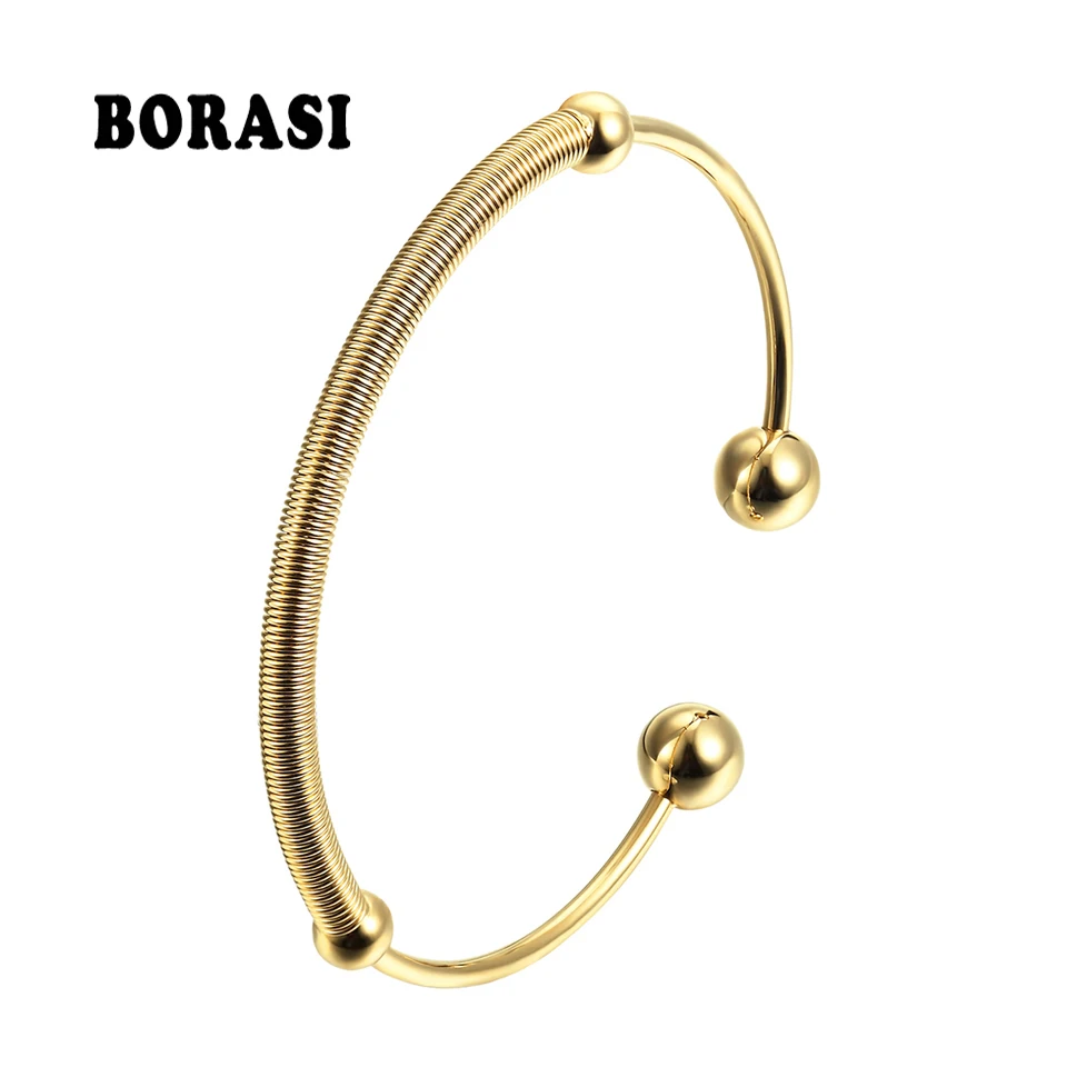 BOBASI New Bangles Spring Frosted Shape Circle Stainless Steel Bracelets & Bangles Gold Color Bracelets Jewellery For Women Gift
BOBASI New Bangles Spring Frosted Shape Circle Stainless Steel Bracelets & Bangles Gold Color Bracelets Jewellery For Women Gift