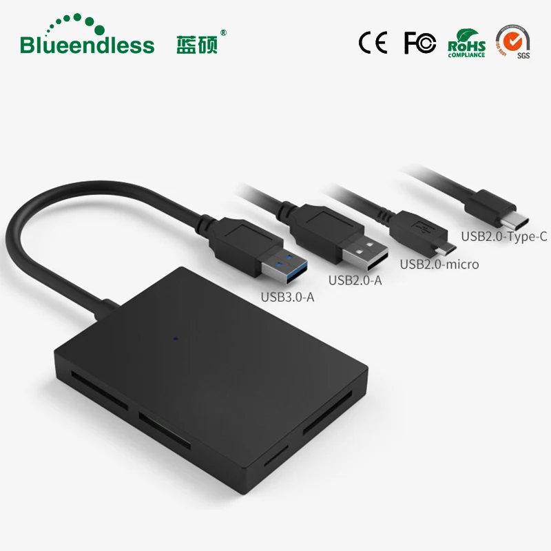 5 port multi memory card reader usb hub OTG function usb 3.0 hub splitter with led indicator light for TF/CF/SD/MS/XD card slot
5 port multi memory card reader usb hub OTG function usb 3.0 hub splitter with led indicator light for TF/CF/SD/MS/XD card slot