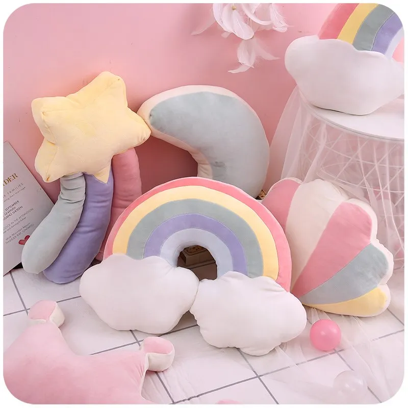 Nuvem Candy Color Cloud Star Moon Rainbow Pillow Home Sofa Decor Star Moon Plush Nuage Cushion Throw Pillow Super Soft Quality
Nuvem Candy Color Cloud Star Moon Rainbow Pillow Home Sofa Decor Star Moon Plush Nuage Cushion Throw Pillow Super Soft Quality