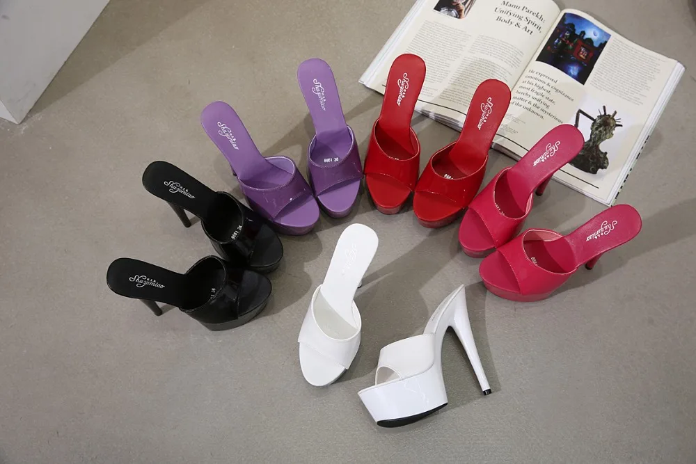 6 Color Woman Wedding Shoes Sandals 2019 Nightclub Sexy High-heeled 15cm Shoes Slippers Heels Waterproof Sandal Summer Pumps
6 Color Woman Wedding Shoes Sandals 2019 Nightclub Sexy High-heeled 15cm Shoes Slippers Heels Waterproof Sandal Summer Pumps