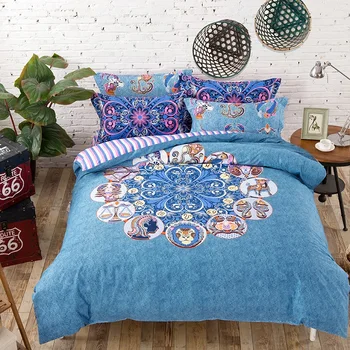 UNIHOME NEW 100%cotton bedding set / bed linen / bedclothes / bed sheet set bedspread/queenmofahuayuan 
UNIHOME NEW 100%cotton bedding set / bed linen / bedclothes / bed sheet set bedspread/queenmofahuayuan