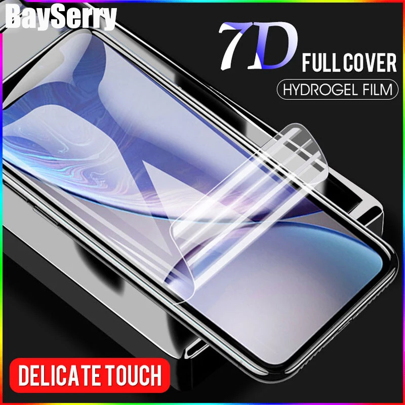 New 6D Full Cover Soft Hydrogel Protective Film For iPhone XS Max XR X 8 7 Plus Screen Protector 6 6S | Мобильные телефоны и