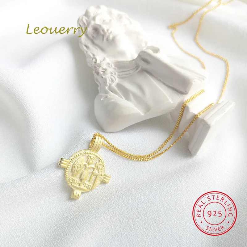 Leouerry 925 Sterling Silver Geometric Gold Plated Pendant Necklace 2019 New Vintage Simple Jewelry Accesories
Leouerry 925 Sterling Silver Geometric Gold Plated Pendant Necklace 2019 New Vintage Simple Jewelry Accesories