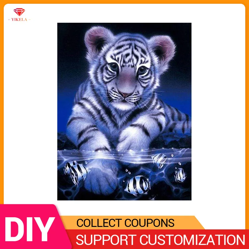 YIKELA 5D Diy Tiger Catching Fish Diamond Painting of Full Round/Square Crystal Mosaic Cross Stitch Embroidery
YIKELA 5D Diy Tiger Catching Fish Diamond Painting of Full Round/Square Crystal Mosaic Cross Stitch Embroidery