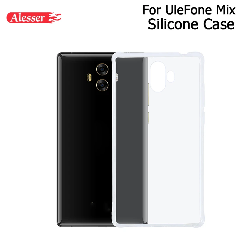 

Alesser For UleFone Mix Silicone Case 5.5 Inch Soft Transparent Protective Back Cover Anti-knock Shell For UleFone Mix Phone