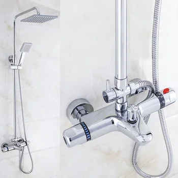 3 Styles 8'' Bathroom Thermostatic Shower Faucet Rain Shower Head Tub Filter Black Hand Shower Hot and Cold Water Mixer Taps
3 Styles 8'' Bathroom Thermostatic Shower Faucet Rain Shower Head Tub Filter Black Hand Shower Hot and Cold Water Mixer Taps