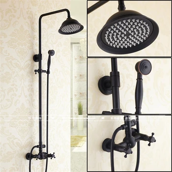 Bathroom Black Oil Paint Solid Brass Bathtub Shower Set Wall Mounted 8" Rainfall Shower Mixer Tap Faucet 3-functions Mixer Valve
Bathroom Black Oil Paint Solid Brass Bathtub Shower Set Wall Mounted 8" Rainfall Shower Mixer Tap Faucet 3-functions Mixer Valve