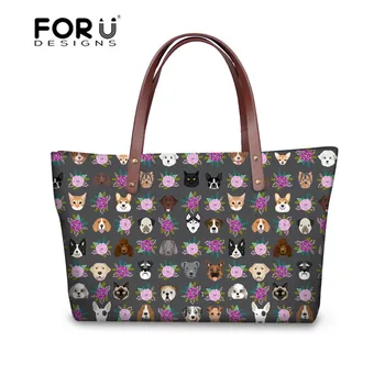 FORUDESIGNS Top-handle Bags Dogs and Cats Heads Sunflower Florals Pet Printing Women's Handbags Ladies Party Bags Bolsa Feminina
FORUDESIGNS Top-handle Bags Dogs and Cats Heads Sunflower Florals Pet Printing Women's Handbags Ladies Party Bags Bolsa Feminina