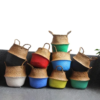 Seagrass Laundry Basket Natural Rattan Flower Basket Vase Planter Nursery Pot Belly Basket Straw Toys Organizer Garden Decor
Seagrass Laundry Basket Natural Rattan Flower Basket Vase Planter Nursery Pot Belly Basket Straw Toys Organizer Garden Decor