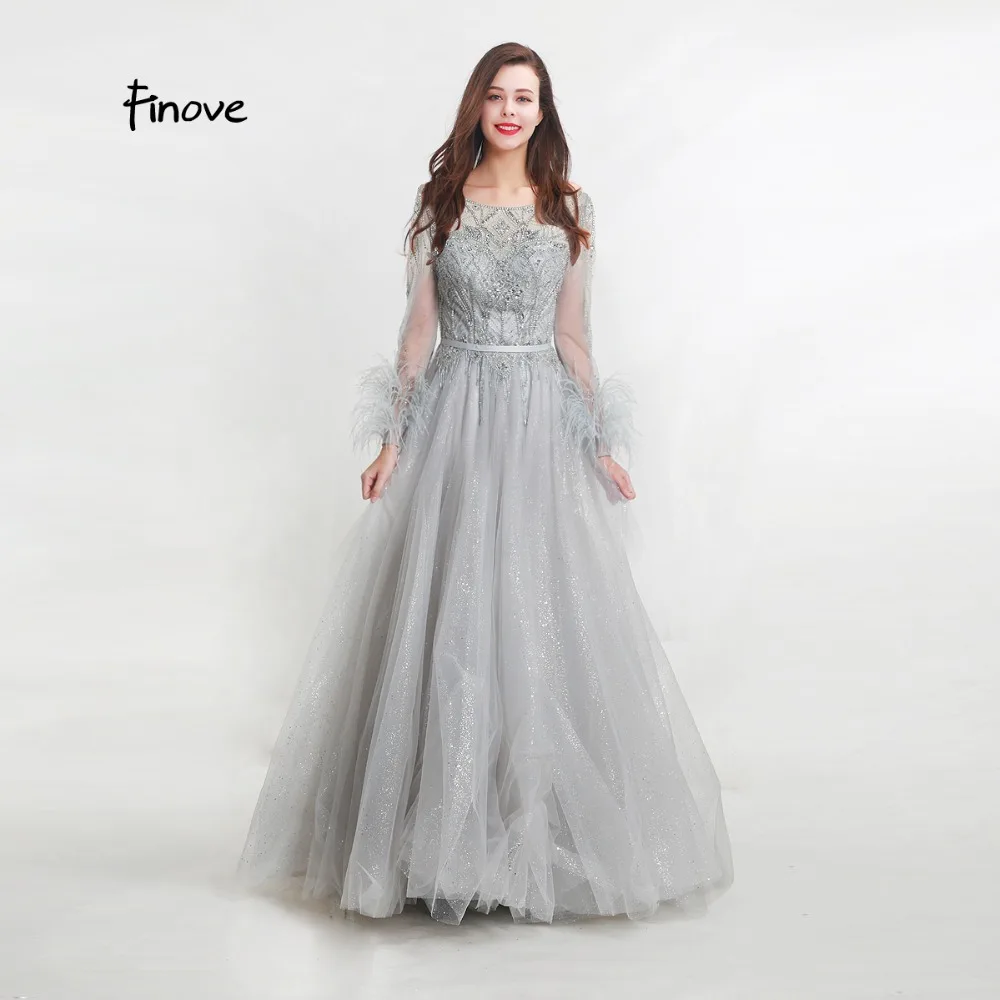 Finove 2019 New Evening Dresses Elegant Shining Floor Length Beading and Feathers Formal Gowns Party Dresses For Woman
Finove 2019 New Evening Dresses Elegant Shining Floor Length Beading and Feathers Formal Gowns Party Dresses For Woman
