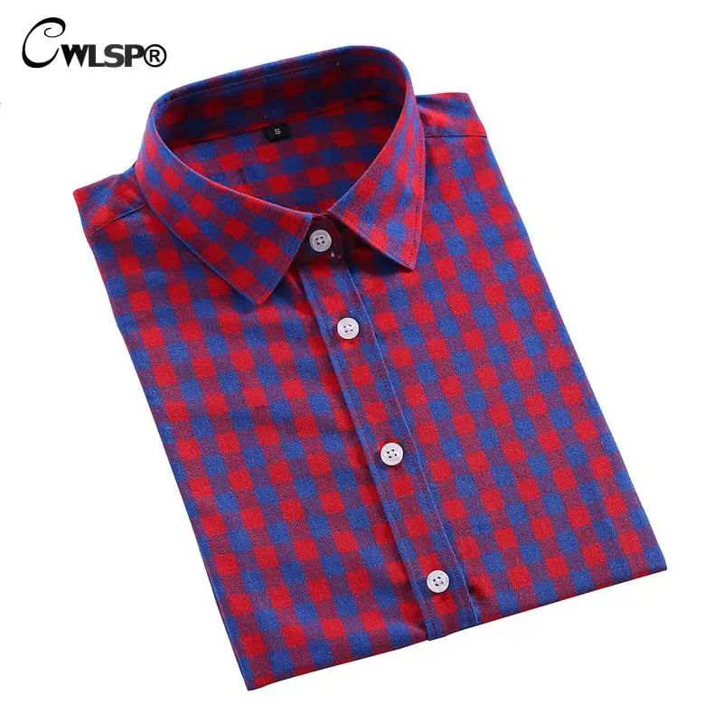 Women's Long Sleeve Cotton Flannel Shirs Autumn Long Sleeve Turn-Down Collar Plaid Shirts Femme Plaid Blouses Ladies Tops QZ1539
Women's Long Sleeve Cotton Flannel Shirs Autumn Long Sleeve Turn-Down Collar Plaid Shirts Femme Plaid Blouses Ladies Tops QZ1539