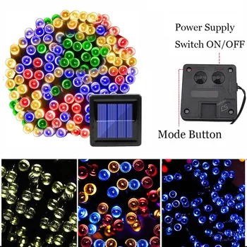 100 LED Solar Fairy Lights Outdoor Lighting Waterproof Patio String Lights Solar Garland Garden Light Christmas Party Home Decor
100 LED Solar Fairy Lights Outdoor Lighting Waterproof Patio String Lights Solar Garland Garden Light Christmas Party Home Decor