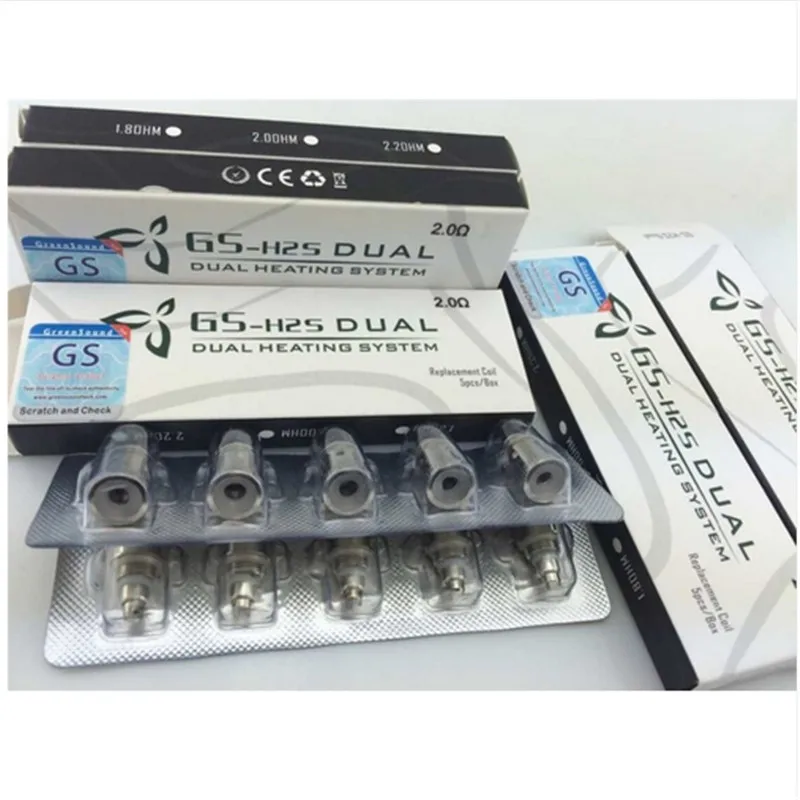 10Pcs/lot GS H2S Dual Coil Replacement Electronic Cigarette Atomizer Dual Coil Vaporizer H2 MT3S T3S T3D H2S GS Vcore3
10Pcs/lot GS H2S Dual Coil Replacement Electronic Cigarette Atomizer Dual Coil Vaporizer H2 MT3S T3S T3D H2S GS Vcore3