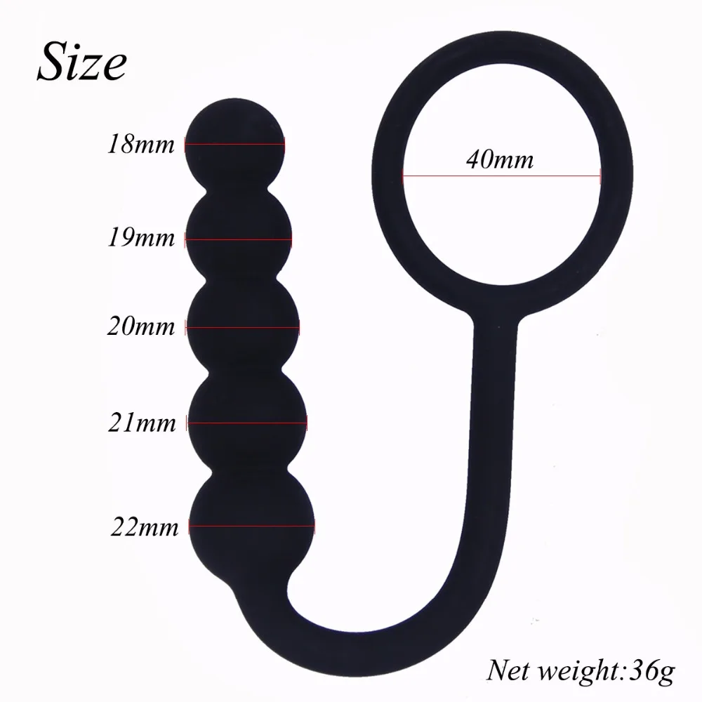 Adult Beads Anal Butt Plug Play Pull Ring Ball Silicone Prostata Massage Anal Sex Toys