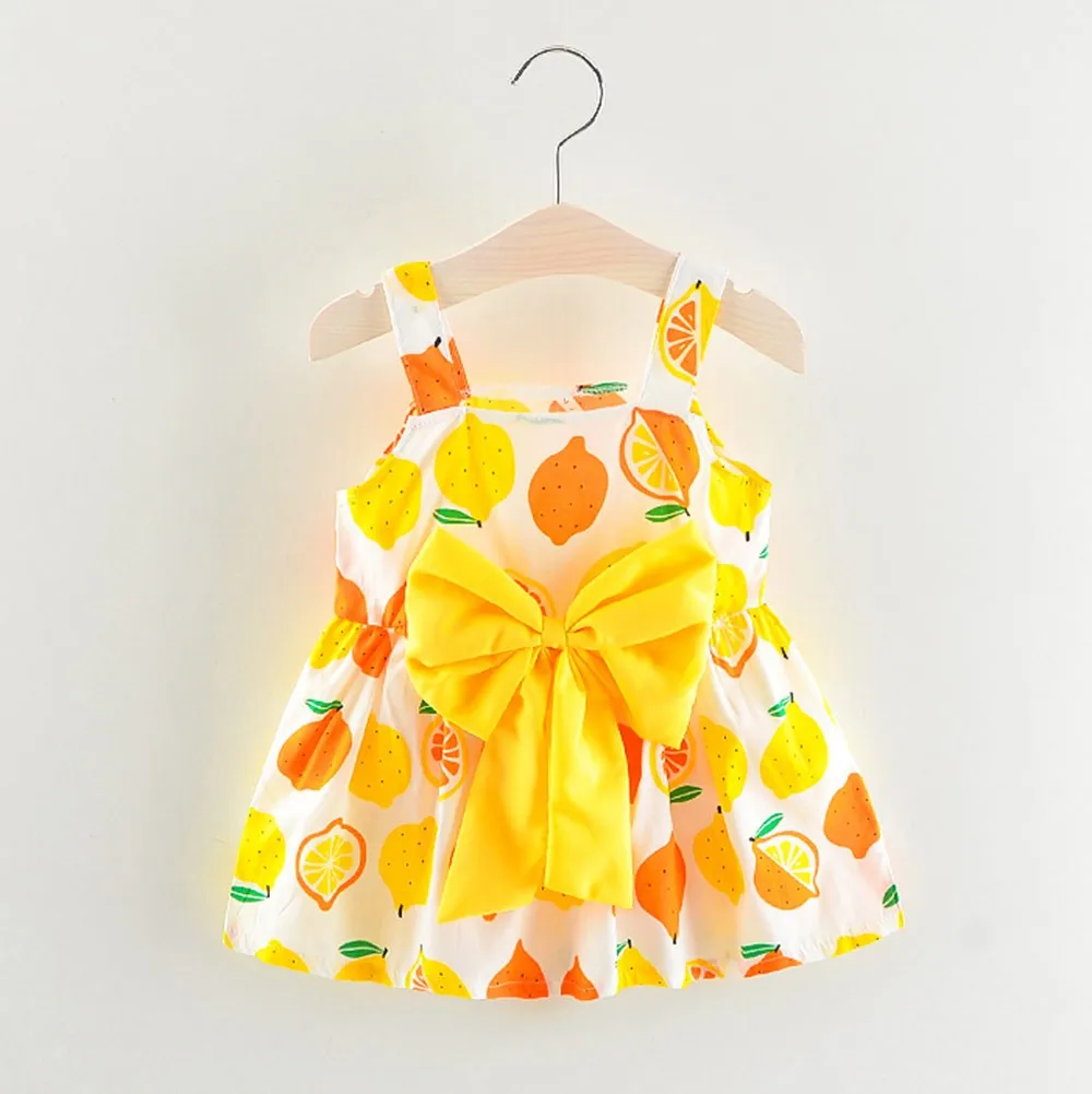 Toddler Kids Dresses Girls Cotton Casual Tops Sleeveless Fruit Printing Top Lemon Print Strap Bowknot Princess Party Sundress
Toddler Kids Dresses Girls Cotton Casual Tops Sleeveless Fruit Printing Top Lemon Print Strap Bowknot Princess Party Sundress