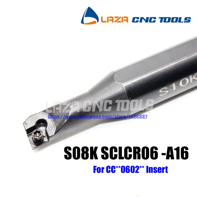 S08K-SCLCR /L06-A16 Internal Turning Holder S08K-SCLCR06-A16 OR S08K-SCLCL06 -A16 CNC Indexable Boring Bar 95 Degree Lathe tool |