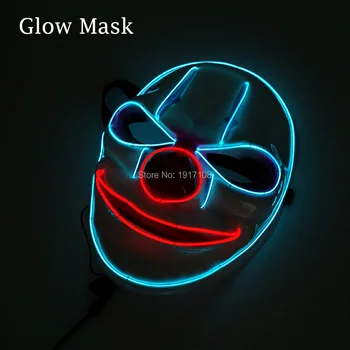 Glowing Two Color Halloween mask LED Clown masks EL wire mask Neon Light mask with Sound Activated For Party Decor Free shipping
Glowing Two Color Halloween mask LED Clown masks EL wire mask Neon Light mask with Sound Activated For Party Decor Free shipping