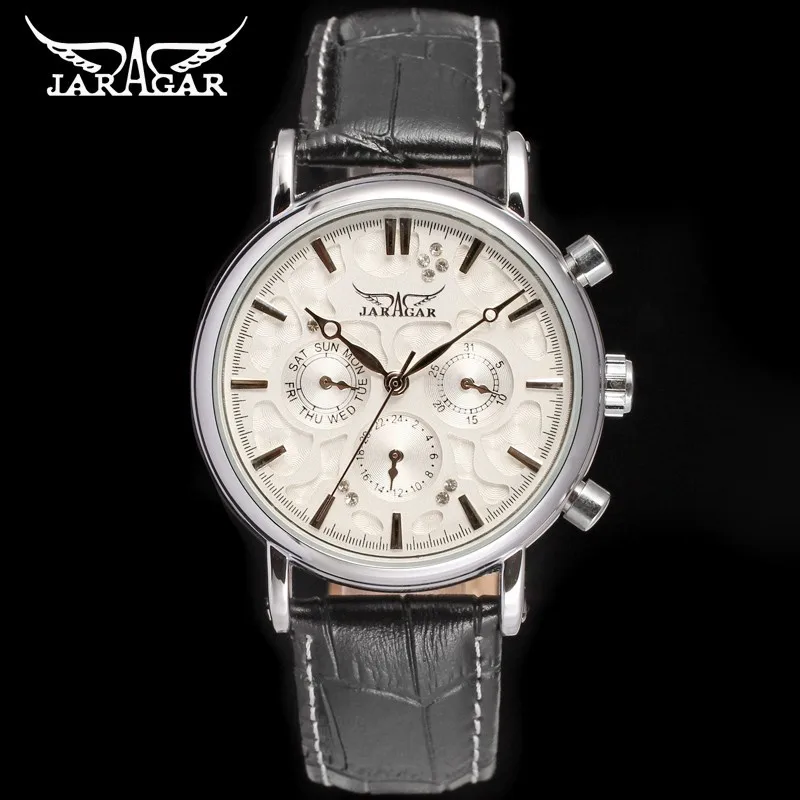Jargar Automatic Men Watch Black Genuine Leather Strap Mechanical Wristwatches with Gift Box
Jargar Automatic Men Watch Black Genuine Leather Strap Mechanical Wristwatches with Gift Box