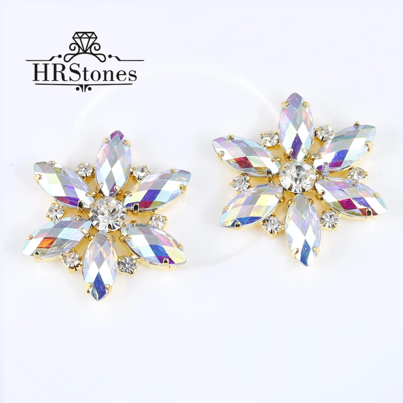2pcs/lot 35mm Glass * Resin Rhinestone Gold Base Flower Applique Crystal AB Crystals Rhinestones Applique For DIY Evening Dress
2pcs/lot 35mm Glass * Resin Rhinestone Gold Base Flower Applique Crystal AB Crystals Rhinestones Applique For DIY Evening Dress