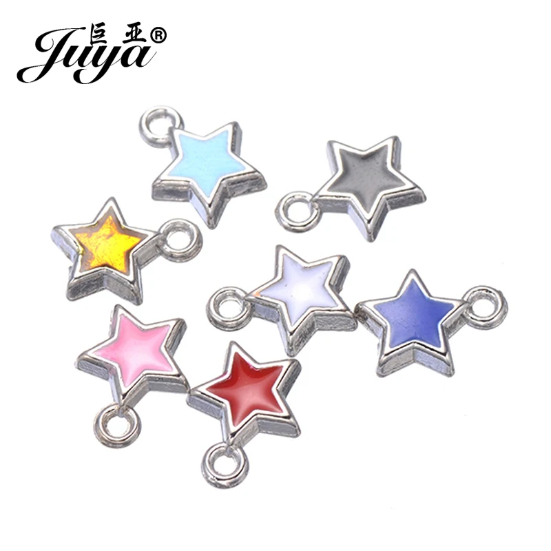 JUYA 50pcs/lot 11*8mm Alloy Star Beads Charms Pendant For Necklace Bracelet Lucky Gift DIY Jewelry Making Handmade Findings
JUYA 50pcs/lot 11*8mm Alloy Star Beads Charms Pendant For Necklace Bracelet Lucky Gift DIY Jewelry Making Handmade Findings