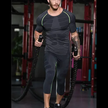Summer 2019 Men High Elastic muscle Compression long johns Fitness Bodybuilding Base layers body shapers capris clothing set
Summer 2019 Men High Elastic muscle Compression long johns Fitness Bodybuilding Base layers body shapers capris clothing set