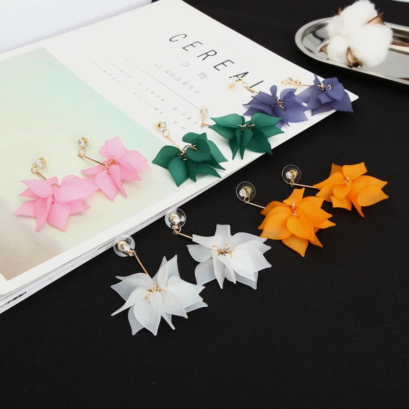Female Romantic Colorful Flower Long Tassel Earrings For Women Jewelry Multi-layer Petals Plastic Crystal Drop Earrings
Female Romantic Colorful Flower Long Tassel Earrings For Women Jewelry Multi-layer Petals Plastic Crystal Drop Earrings