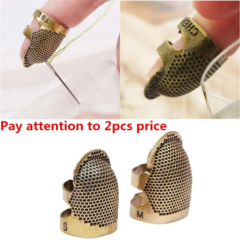 2 PC Antique Metal Finger Protector Thimble Ring Handworking Thimble Needles Craft Household DIY Sewing Tool Accessories AA7655
2 PC Antique Metal Finger Protector Thimble Ring Handworking Thimble Needles Craft Household DIY Sewing Tool Accessories AA7655