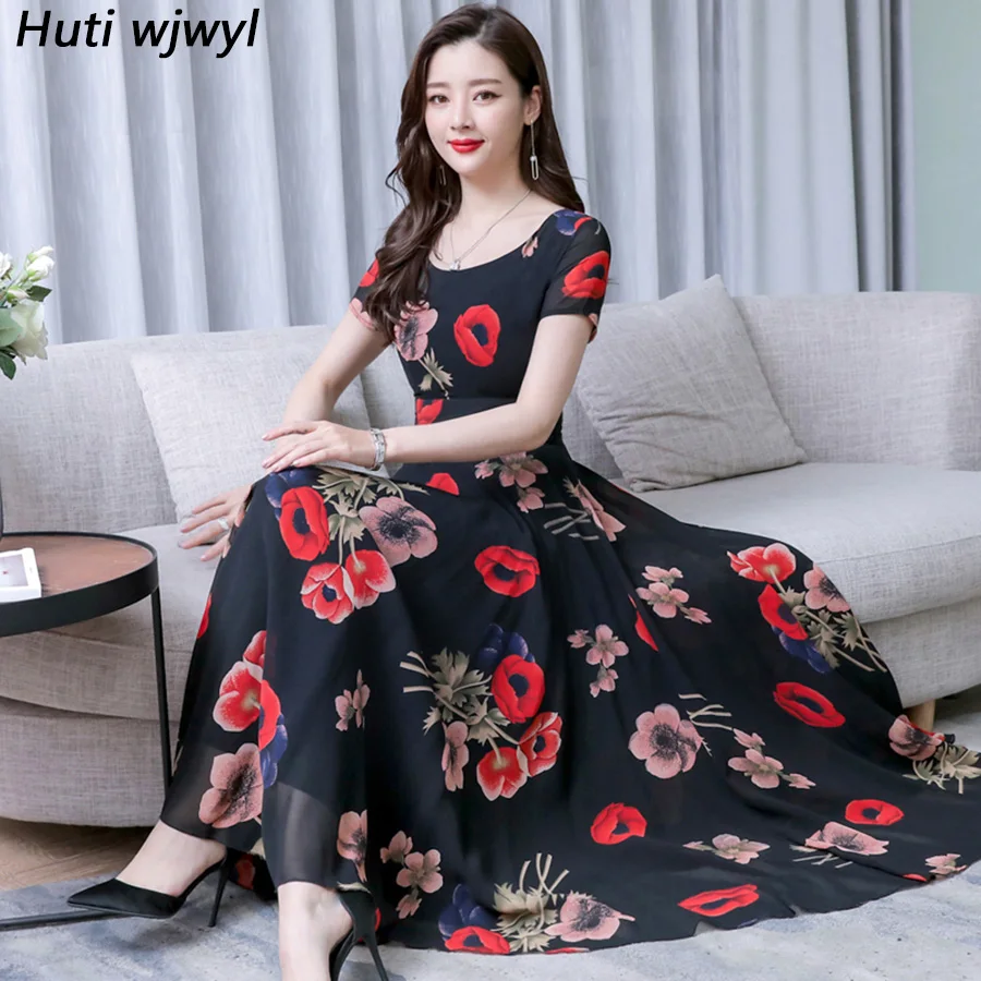 2019 Vintage Floral Chiffon Boho Maxi Sundress 3XL Plus Size Beach Midi Summer New Dresses Elegant Women Bodycon Party Vestidos
2019 Vintage Floral Chiffon Boho Maxi Sundress 3XL Plus Size Beach Midi Summer New Dresses Elegant Women Bodycon Party Vestidos