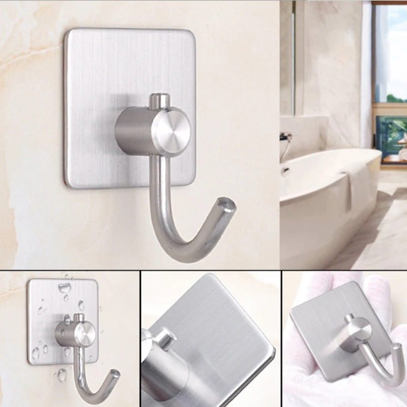 Adhesive Sticker 304 Stainless Steel Hooks Wall Door Clothes Coat Hat Hanger Kitchen Bathroom Rustproof Towel Hooks
Adhesive Sticker 304 Stainless Steel Hooks Wall Door Clothes Coat Hat Hanger Kitchen Bathroom Rustproof Towel Hooks