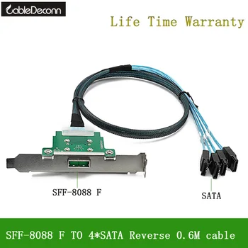 CableDeconn MINI SAS26 Pin SFF-8088 Female to 4*SATA Reverse Cable for Server Sync Data Transmission Cable 80cm
CableDeconn MINI SAS26 Pin SFF-8088 Female to 4*SATA Reverse Cable for Server Sync Data Transmission Cable 80cm