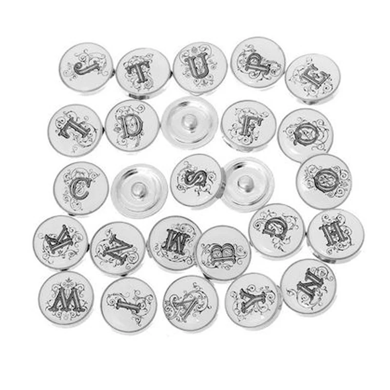 26pcs/lot Snap Button Jewelry Glass Snap Button Fits Women Costume Accessories A-Z Alphabet Letter Interchangeable Size 18mm
26pcs/lot Snap Button Jewelry Glass Snap Button Fits Women Costume Accessories A-Z Alphabet Letter Interchangeable Size 18mm