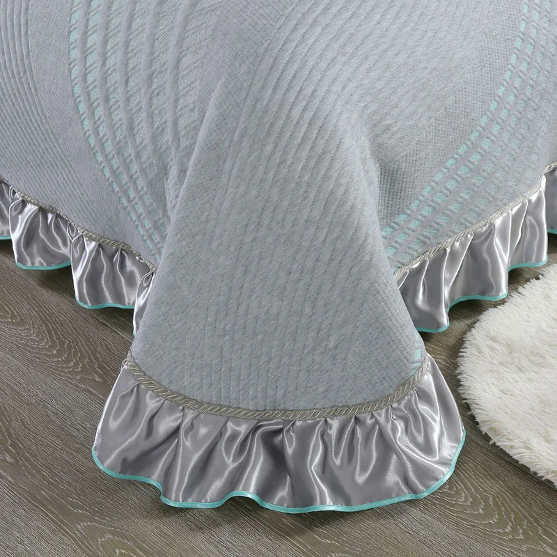 Waliicorners Luxury Knitted Cotton 3 Pieces Bedspread Comforter Set King Queen Size Bed Cover Set Mattress Topper Blanket With Pillowcases 63 HTB1QZG0aBOD3KVjSZFFq6An9pXac