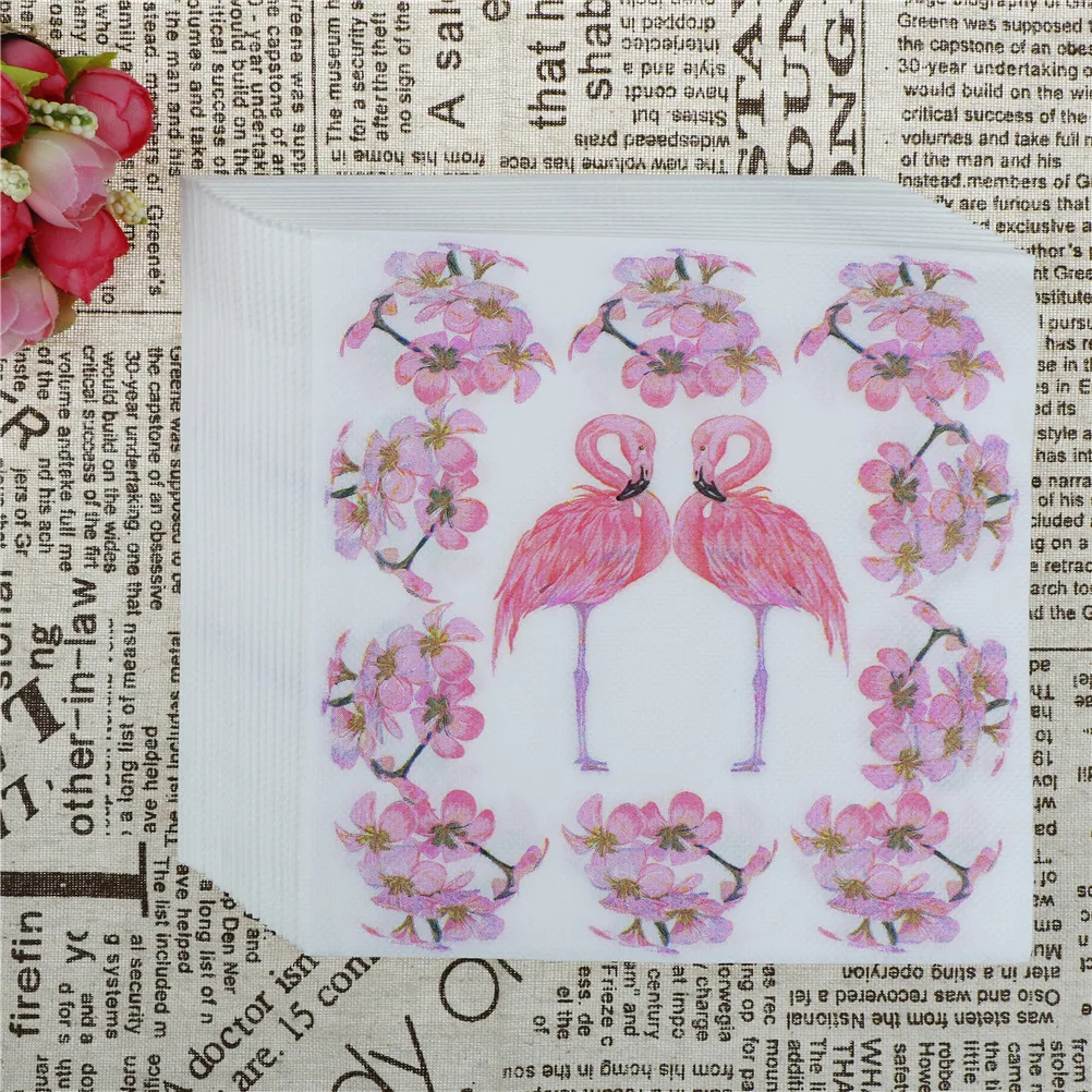 20 pcs Pink Flamingo Bird Theme 33*33cm Festive & Party Tissue Napkin Decoupage Paper Napkin Party Decoration Decor
20 pcs Pink Flamingo Bird Theme 33*33cm Festive & Party Tissue Napkin Decoupage Paper Napkin Party Decoration Decor