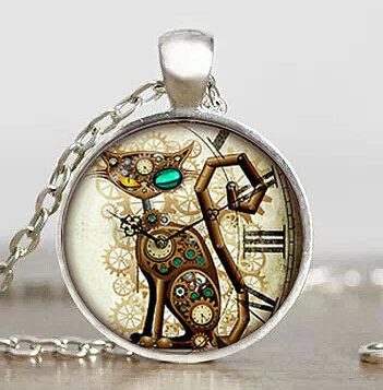 sugar skull US Movie Mechanical Clock Cat Handmade Necklace silver Pendant steampunk Jewelry Gift women chain mens necklaces toy 
sugar skull US Movie Mechanical Clock Cat Handmade Necklace silver Pendant steampunk Jewelry Gift women chain mens necklaces toy