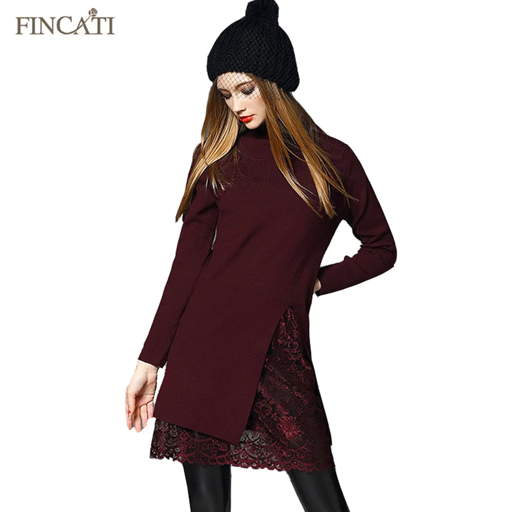 2018 Women Sweater Dress European Turtleneck Collar Pullovers Lace Skirt Elastic Long Knitted Multicolors Sweaters Knitwear
2018 Women Sweater Dress European Turtleneck Collar Pullovers Lace Skirt Elastic Long Knitted Multicolors Sweaters Knitwear